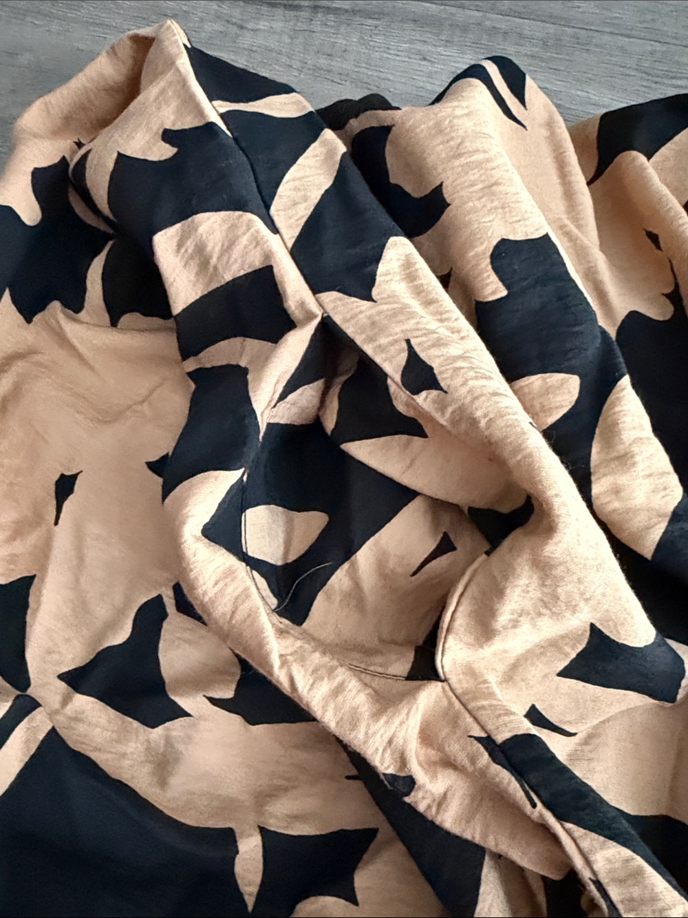 a new day Black and Beige Floral Midi Dress - Picture 4 of 4